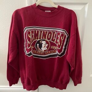 FSU Florida State University Seminoles Maroon Crewneck Sweater